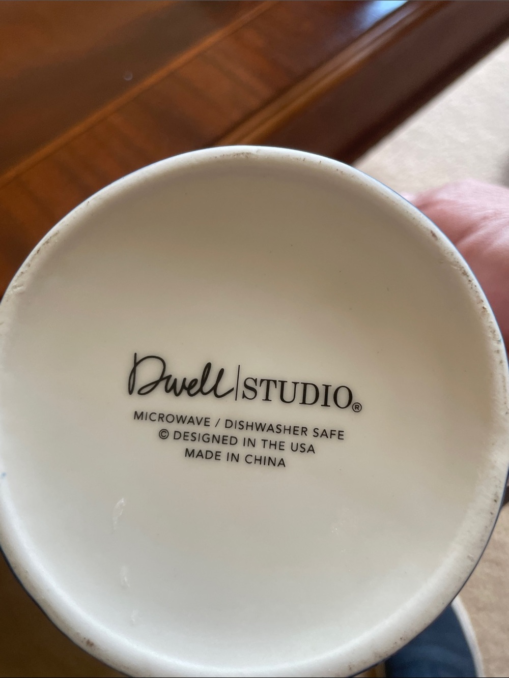 Dwell STUDIO White & Blue Dachshund Ceramic Mug - Picture 4 of 6